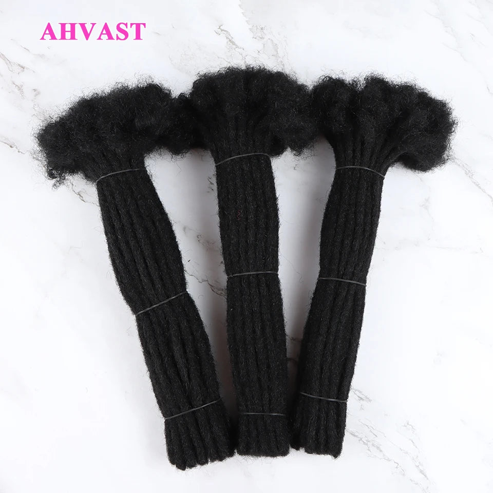AHVAST Cheap Dread LOCS Extensions NATURAL Human Hair free shipping Natural black color #30 Color For Women And Men And Salon
