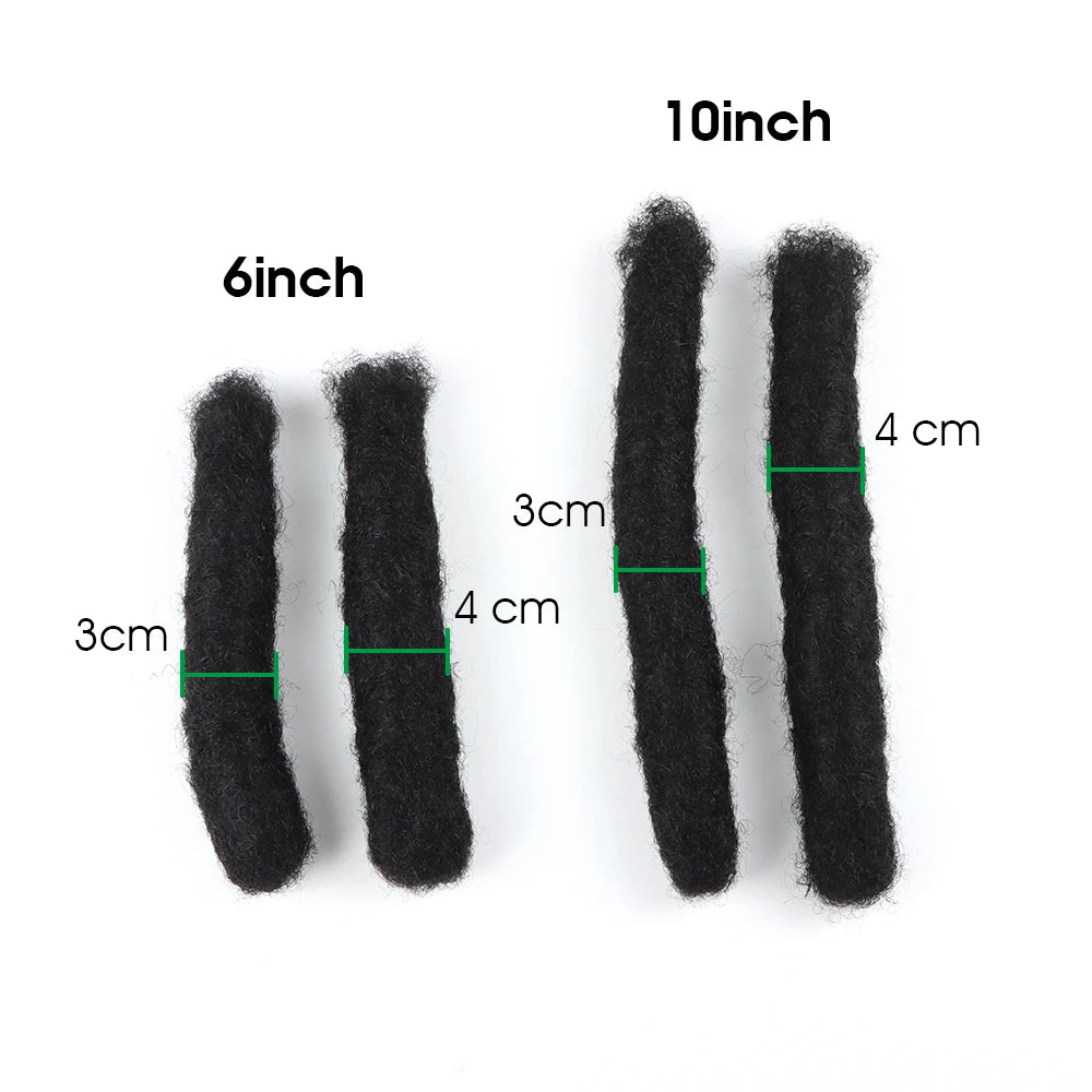 Locsoflove Handmade 3cm/4cm Human Hair Wick Locs Dreadlocks Freadlocks Extension Wholesale Factory Price