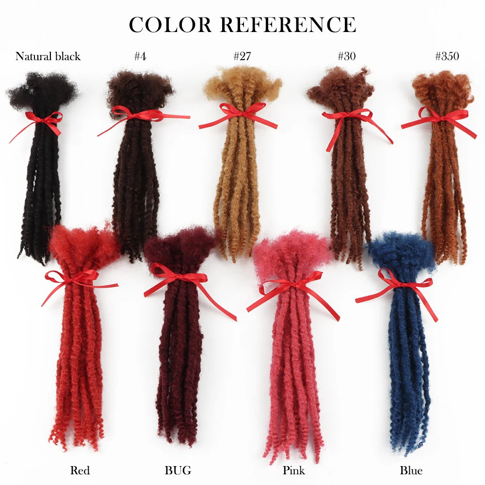 AHVAST Textured Locs 8-30inch 0.4 0.6 and 0.8 Thickness Options 100% Real Human Hair Dreadlock Extensions for Man/Women Handmade