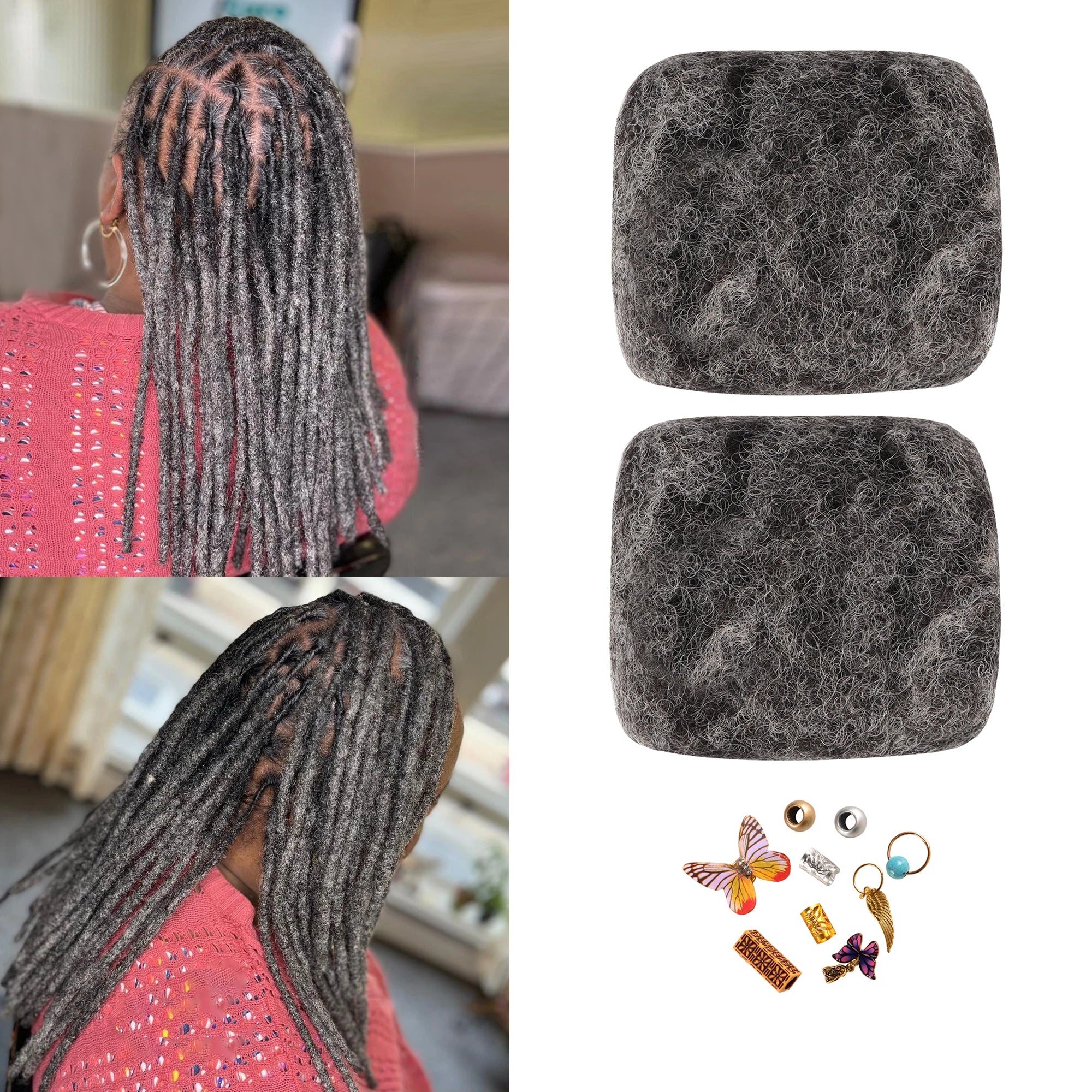 AHVAST Wholesale Tight Afro Kinky Hair Bulk 100% Human Hiar For Crochet DreadLocks Of Black 8 inch Repair Locs