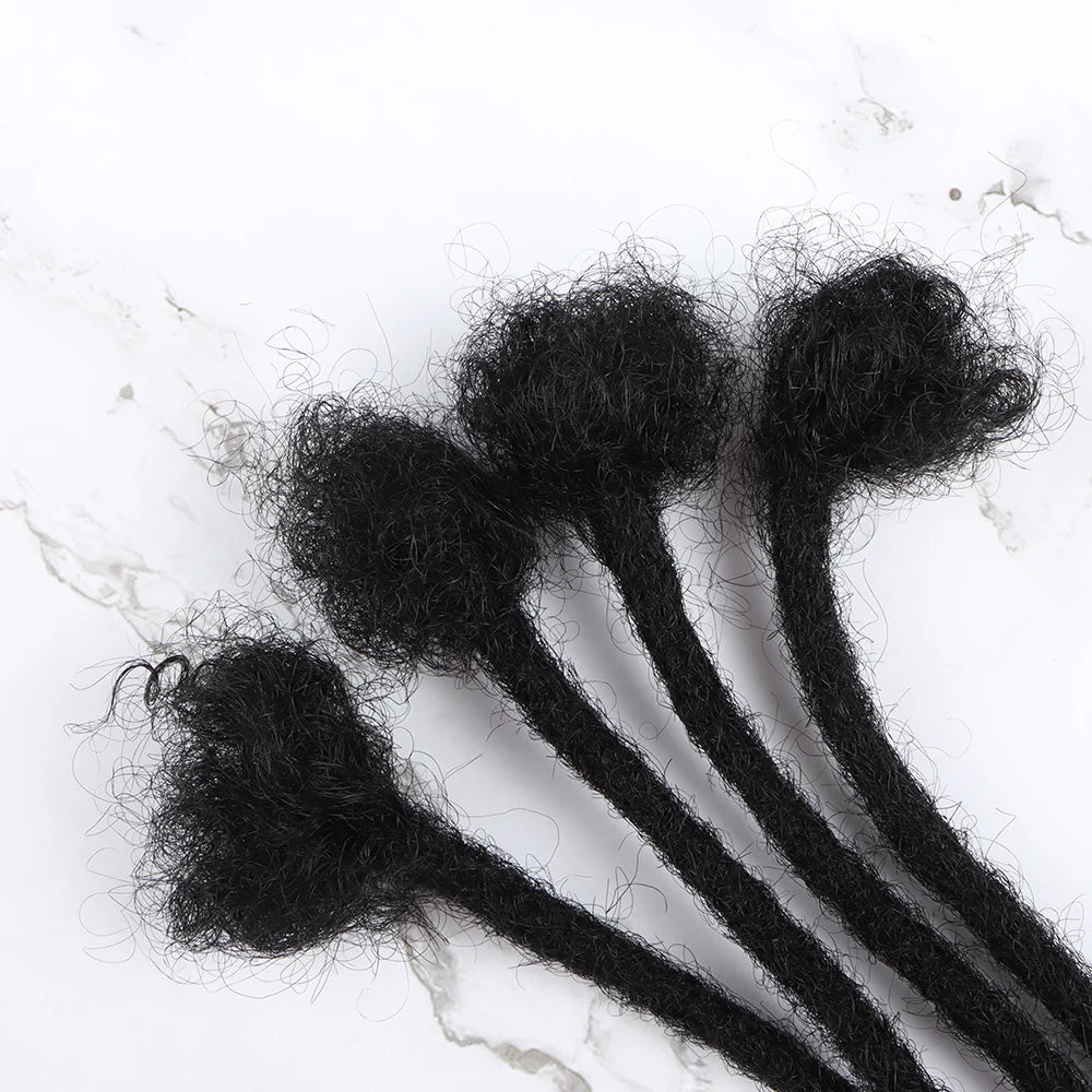 VAST Human Dreadlock Handmade Crochet Braiding Dreadlocks Hair Extension Natural Color Human Hair Extension