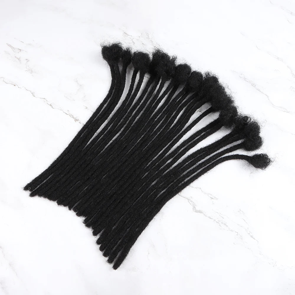 VAST Human Dreadlock Handmade Crochet Braiding Dreadlocks Hair Extension Natural Color Human Hair Extension