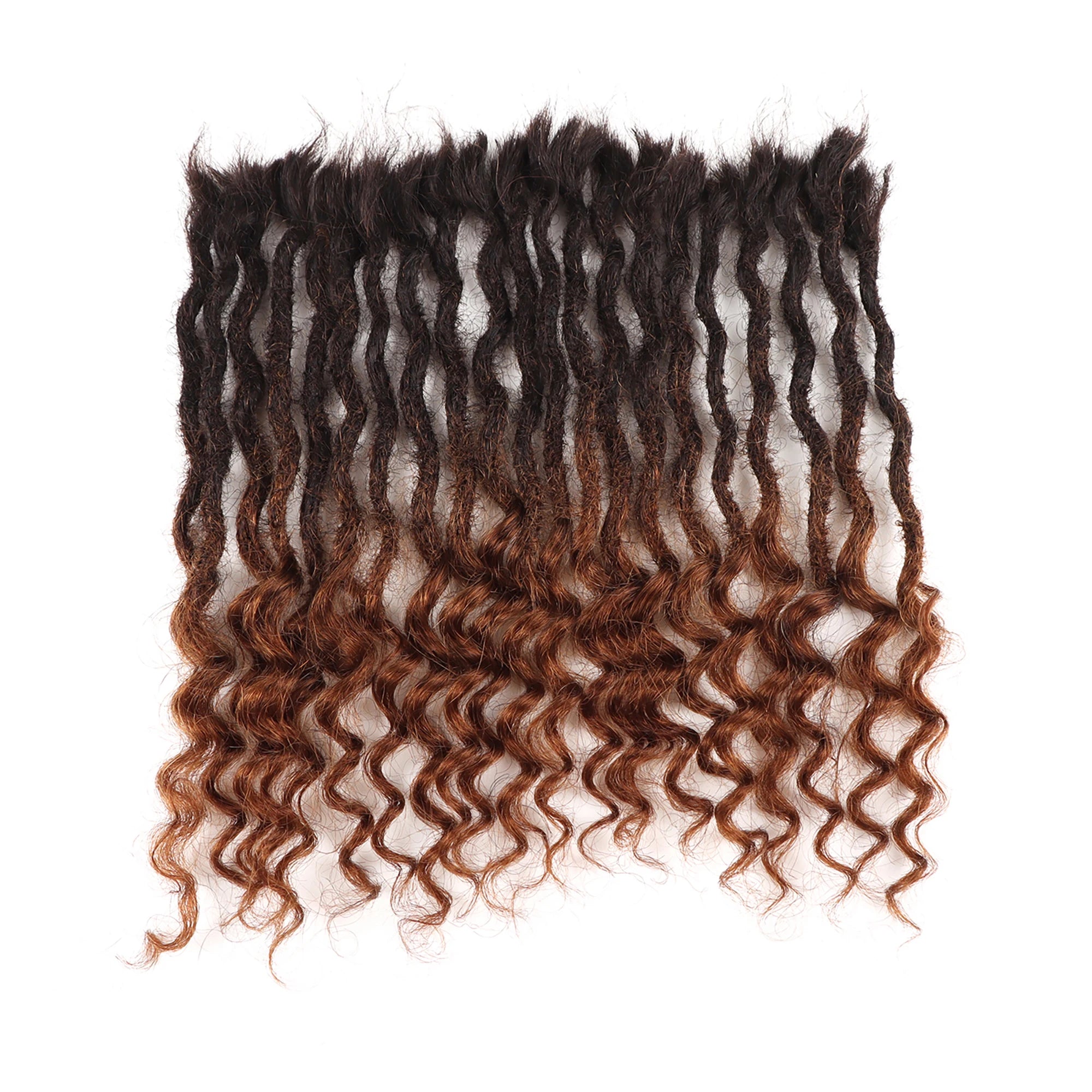 AHVAST 0.4cm 0.6cm 0.8cm Width 100%Human Hair Textured Loc Extension Natural Hair Curly Hair,Full Handmade Permanent Hair