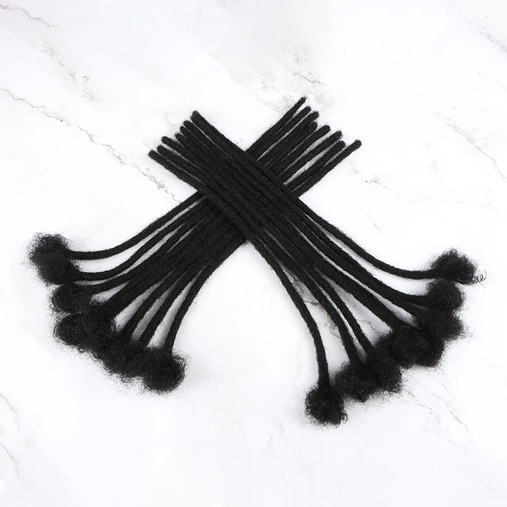 VAST Human Dreadlock Handmade Crochet Braiding Dreadlocks Hair Extension Natural Color Human Hair Extension