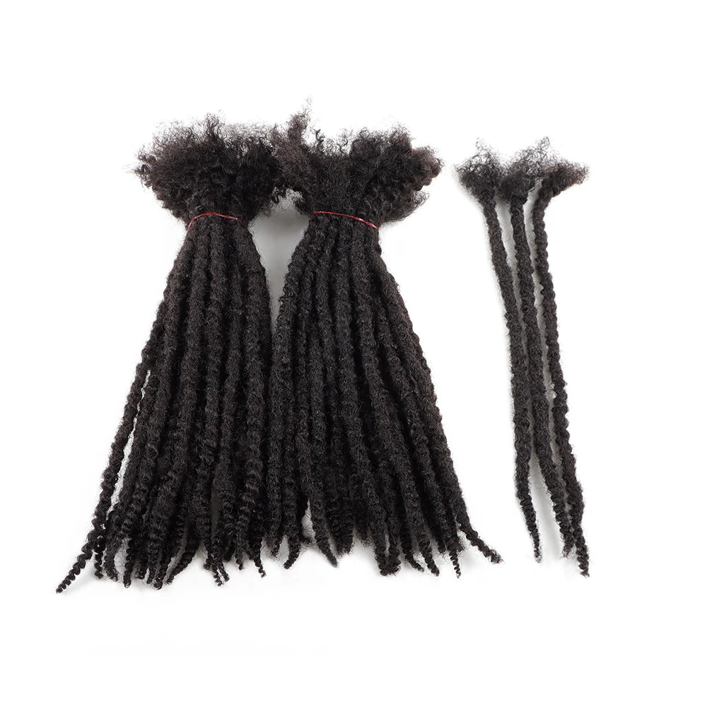 AHVAST Textured Locs 8-30inch 0.4 0.6 and 0.8 Thickness Options 100% Real Human Hair Dreadlock Extensions for Man/Women Handmade