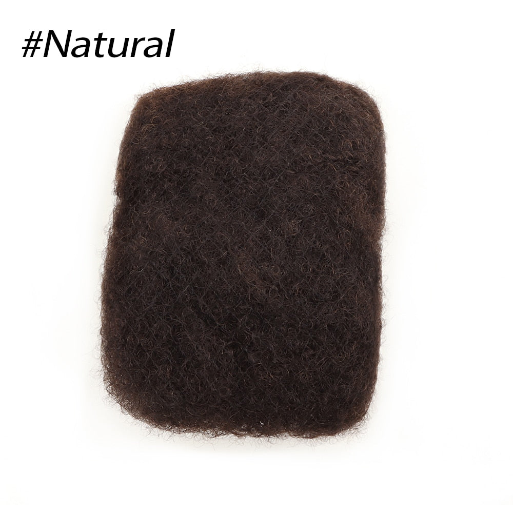 Afro kinky Curly Bulk Human Hair For Locs and Braiding 30g/pc | Natural Balck Color Brazilian Remy Hair Dyeable Bleachable