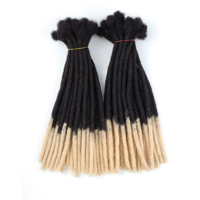 Natural Afro Kinky Human Hair Dreadlock Extension - Ombre Color 20/40/60 Strands
