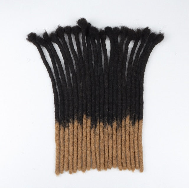 Natural Afro Kinky Human Hair Dreadlock Extension - Ombre Color 20/40/60 Strands