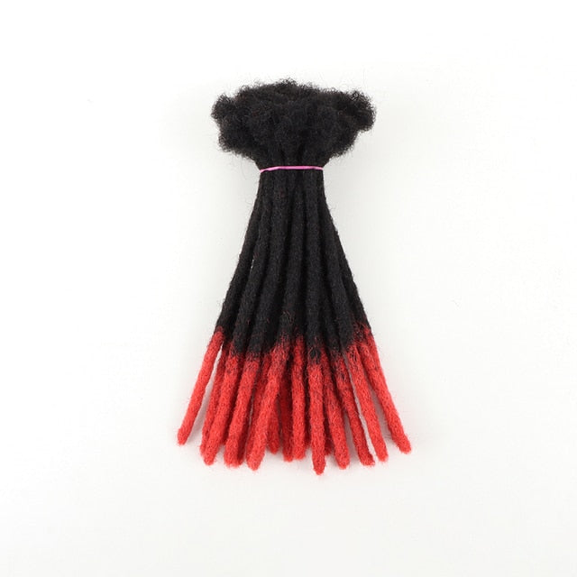 Natural Afro Kinky Human Hair Dreadlock Extension - Ombre Color 20/40/60 Strands