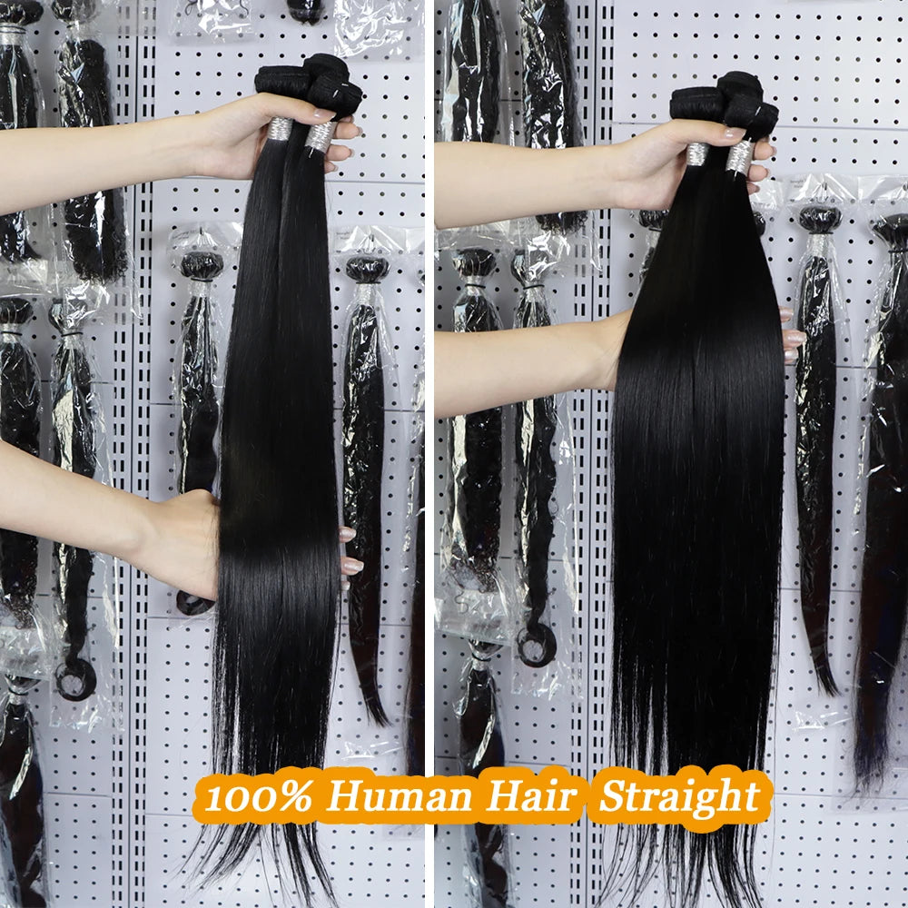 VAST Peruvian 100 Human Hair Bundles  Remy Human Hair Extensions Natural Black Color High Grade Qualty Make Wigs Straight Wave