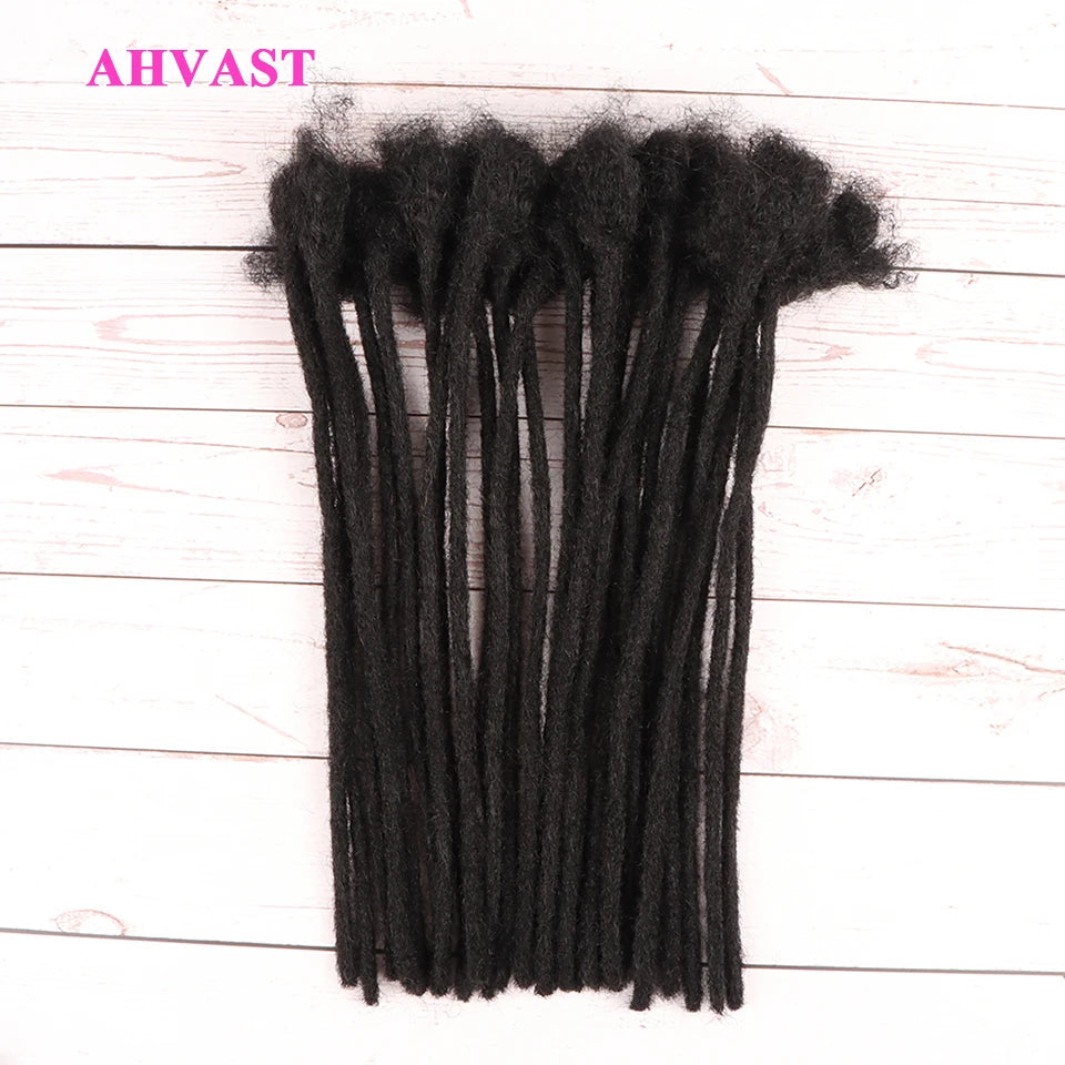 AHVAST Dreadlocks Extentions Wholesale 100% Handmade Human Hair Locs Light Weight Can be Bleached and Dyed Soft Natual Hair