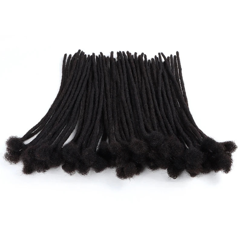 Locsoflove 0.2cm 0.4cm 0.6cm 0.8cm Dread Locks Crochet Hair 100% Real Human Hair Handmade Mirco Dreadlocks Extension For Men Women