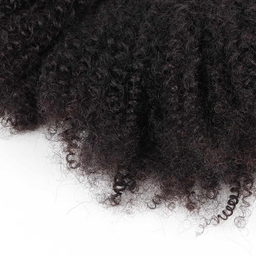 VAST Afro Kinky Curly Hair Bundles 100 Human Remy  Hair Extension 8-30 Inch Natural Black Color