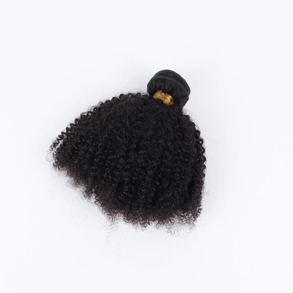 AHVAST Afro Kinky Curly Hair Bundles 100 Human Remy  Hair Extension 8-30 Inch Natural Black Color