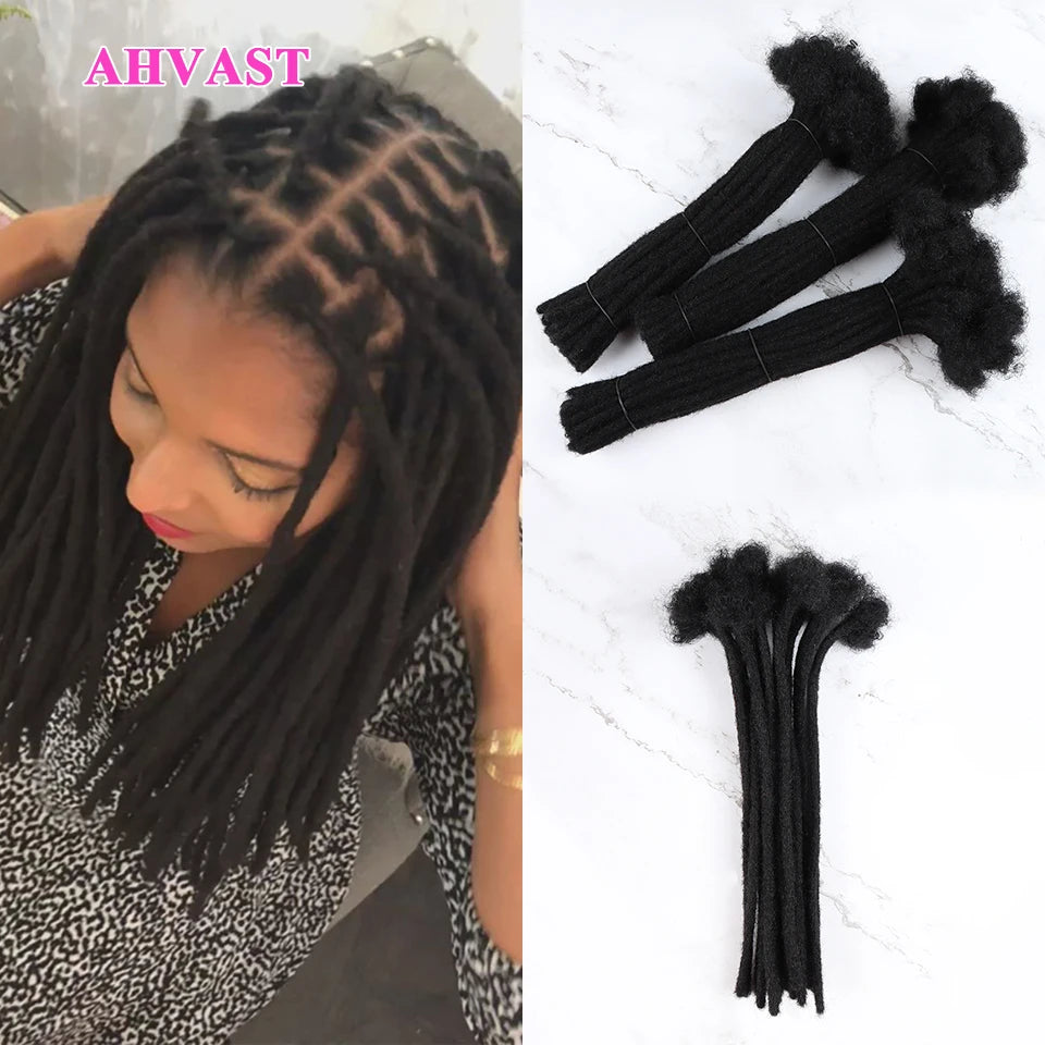 VAST Dreadlocks Extensions 100% Human Hair Tight Afro Kinky Human Hair For Twist Braids Dreadlocks Hair Extensions