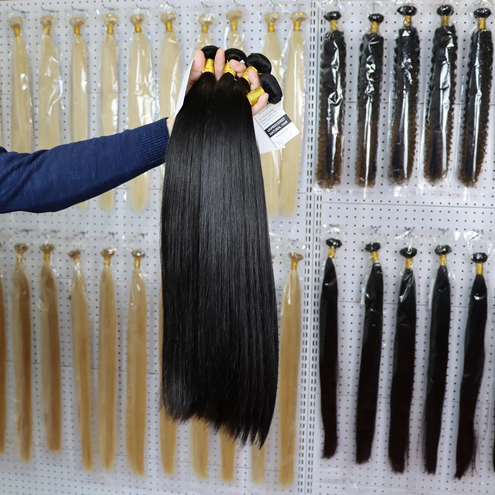 VAST Peruvian 100 Human Hair Bundles  Remy Human Hair Extensions Natural Black Color High Grade Qualty Make Wigs Straight Wave