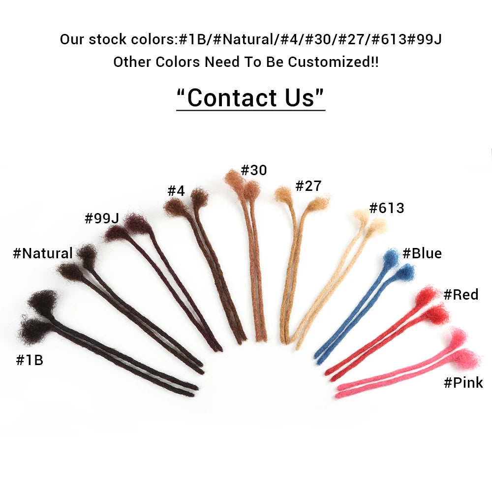 VAST 20/40/60 Strands 27 Color 100% Soft Natural Afro Kinky Human Hair Dreadlock Extension Permanent Loc Extension Human Hair