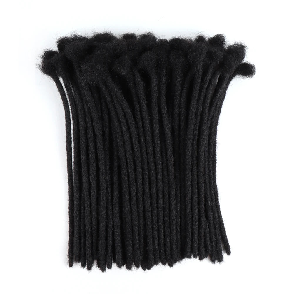 AHVAST Dreads Natural Color Locs Extensions 100% Full Handmade Human Hair Soft Dreadlocks Can be Dyed and Bleached