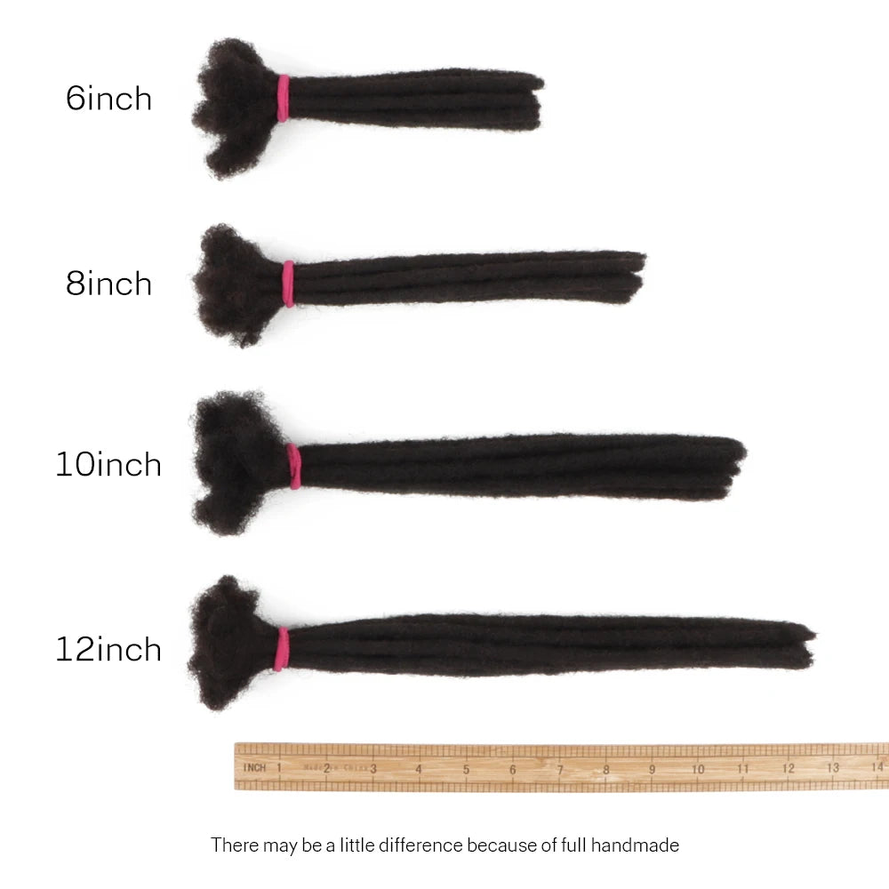 AHVAST 100% Real Human Hair Dreadlock Extensions for Man/Women Permanent Loc Extensions Can Be Dyed And Bleached