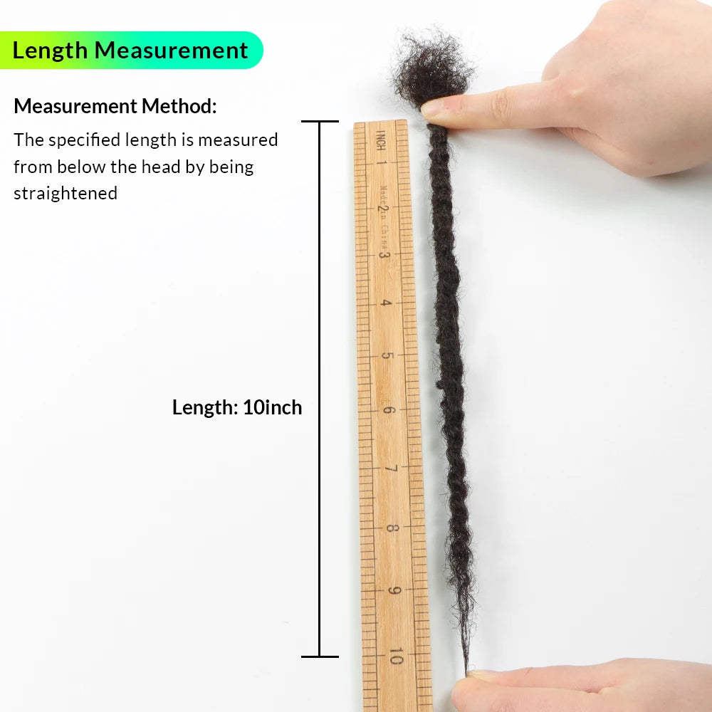 AHVAST 100% Human Hair Curly Ends Locs Texture Locs Dreadlocks Extensions Textured Coiled Tips Locs