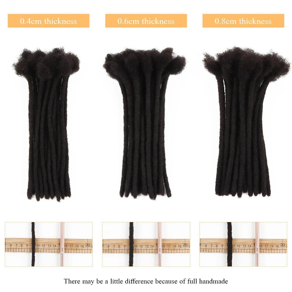 AHVAST Wholesale Cheap Dreads Afro Kinky Loc Extensions Human Hair Dreadlocks Extension 100% Real Human Hair For Men/Women