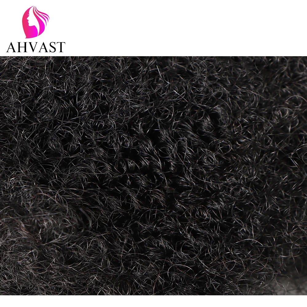 AHVAST Brazilian Remy Hair Afro kinky Curly Bulk Human Hair For Locs 30g/pack Natural Black Color Braids Hair No Wef