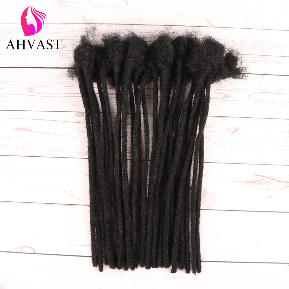 AHVast  100% Handmade Human Hair Locs Dreadlocks Extentions Afro Kinky Curly Hair Wholesale
