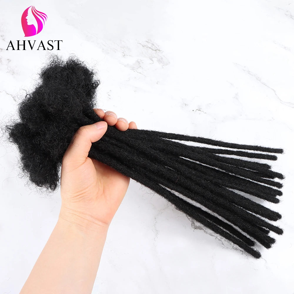 AHVAST 100% Real Human Hair Dreadlock Extensions for Man/Women Permanent Loc Extensions Can Be Dyed And Bleached