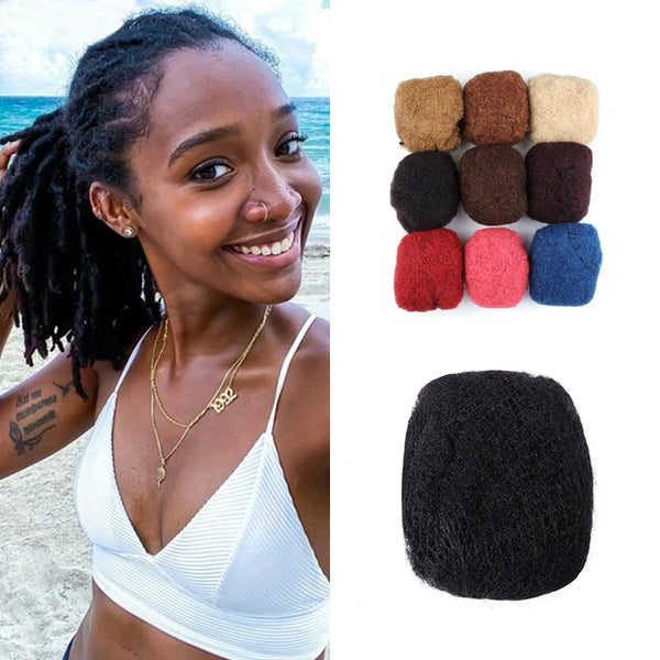 AHVAST Remy Bulk Hair No Attachment Peruvian Afro Kinky Curly Wave Hum ...