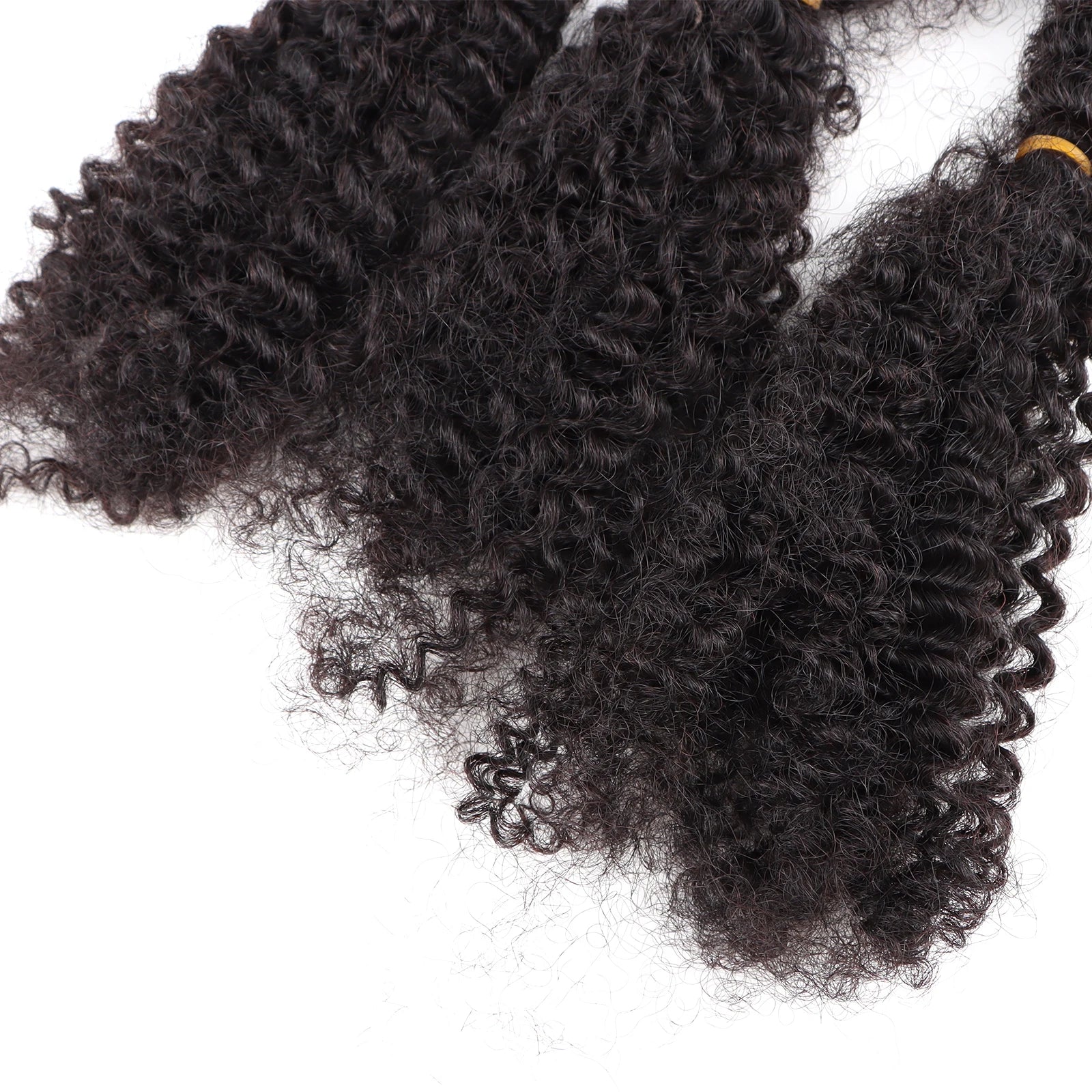 Afro Kinky Curly Locks Hair Extensions Microlocs Human Braiding Hair Bulk Hair For Braiding Natural Black Crochet Braids 4B 4C