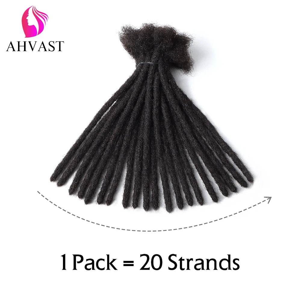 AHVAST Dreadlocks Extentions Wholesale 100% Handmade Human Hair Locs Light Weight Can be Bleached and Dyed Soft Natual Hair