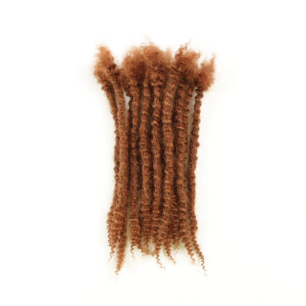 AHVAST 100% Human Hair Texture Locs Dreadlocks Extensions Textured Coiled Tips Locs