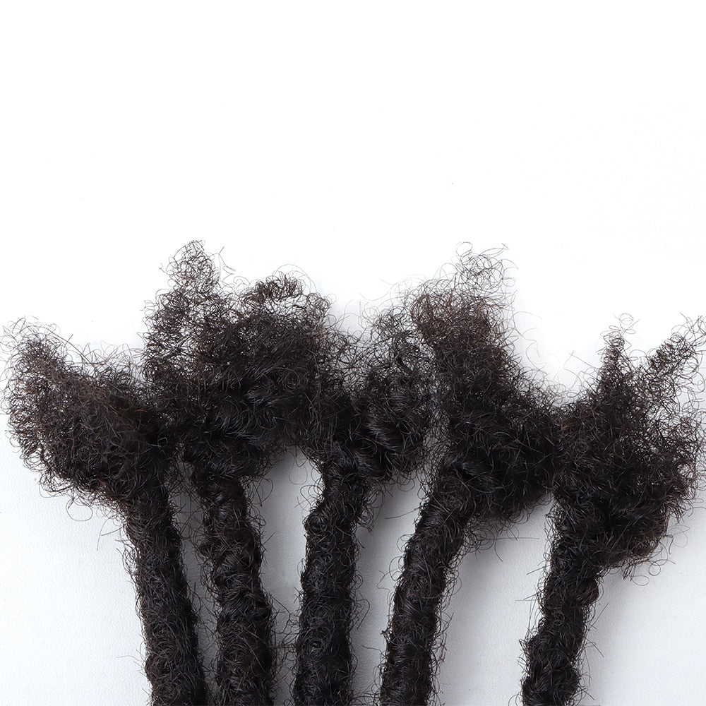 New Arrivals Human Hair Soft Textured Curly Ends Handmade Dreadlock Extensions