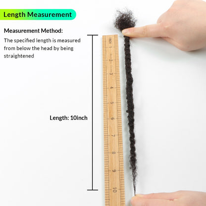 100% Human Hair Texture Locs Dreadlocks Extensions | Coiled Tips Locs