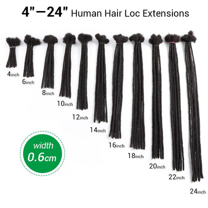 Human Hair Locs Extensions Natural Black Dreadlocks For Women and Men