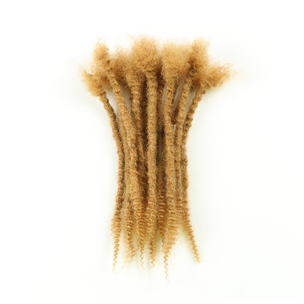 100% Human Hair Texture Locs Dreadlocks Extensions | Coiled Tips Locs