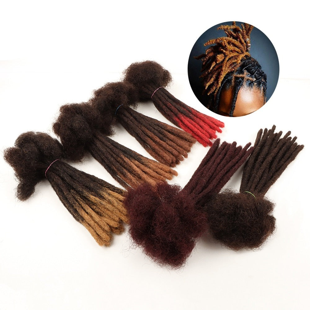 Natural Afro Kinky Human Hair Dreadlock Extension - Ombre Color 20/40/60 Strands
