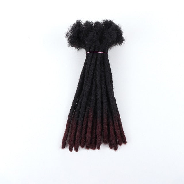 Natural Afro Kinky Human Hair Dreadlock Extension - Ombre Color 20/40/60 Strands